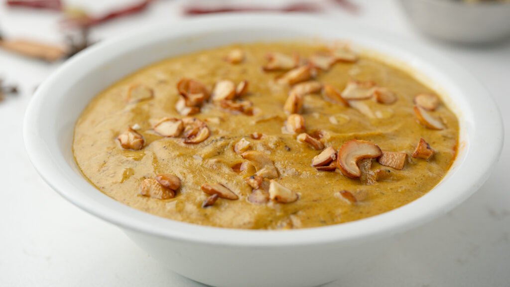 Kaju Masala Indian curry with cashews and spices at Sangam Vegetarian Restaurant Dubai