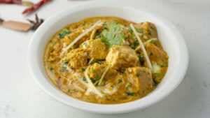 Paneer Adraki Indian curry with ginger-flavored paneer at Sangam Vegetarian Restaurant Dubai