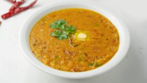 Yellow Daal Fry Indian lentil curry at Sangam Vegetarian Restaurant Dubai
